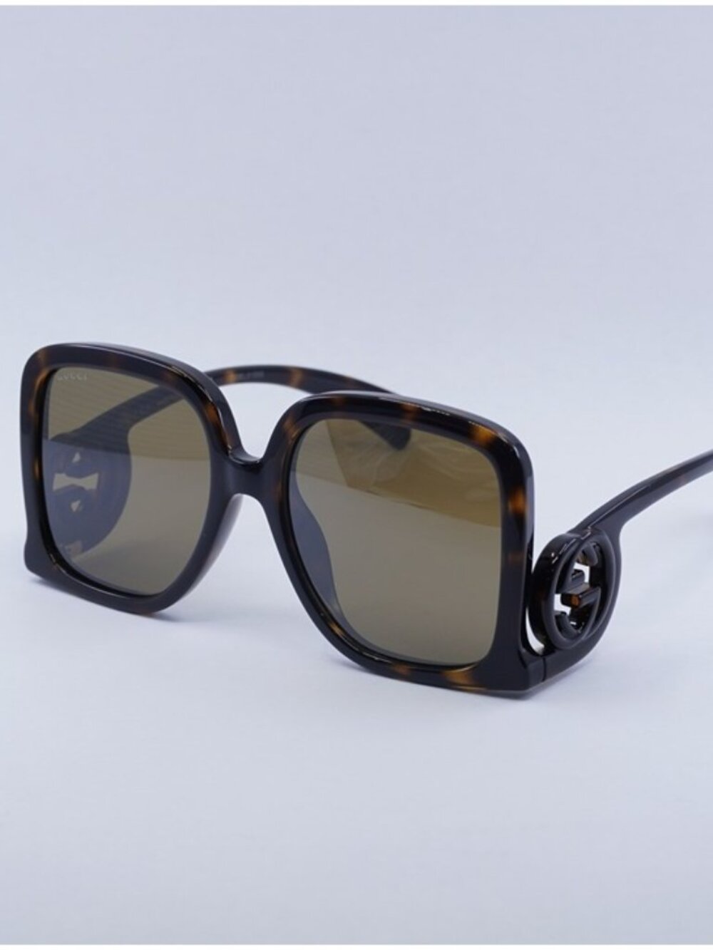 Gucci GG1326S 007 Sunglasses Havana Square Frame, Brown Mirror Lenses